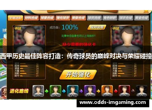西甲历史最佳阵容打造：传奇球员的巅峰对决与荣耀碰撞